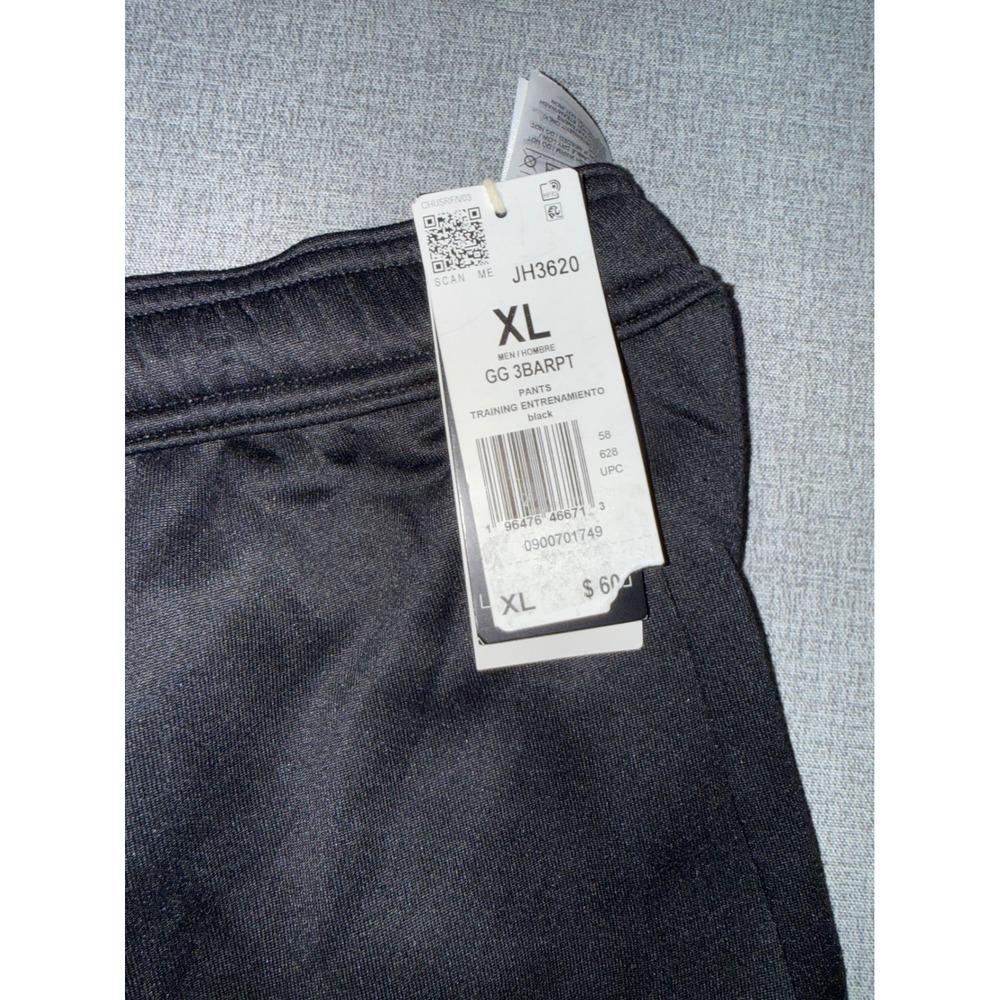 NWT Adidas XL Training Pants Black GG 3BARPT JH3620 Athletic Joggers